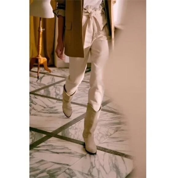 Sezane Austin Trousers Ecru NWOT - Picture 5 of 7